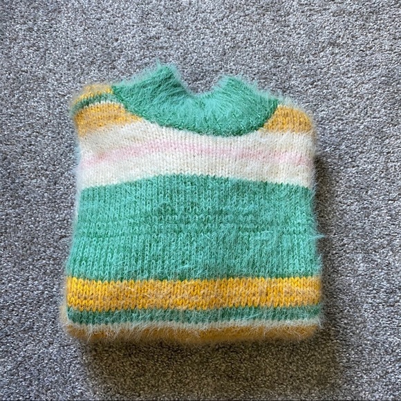 Kimchi Blue Turtleneck Striped Fuzzy Cozy Sweater - Picture 13 of 15